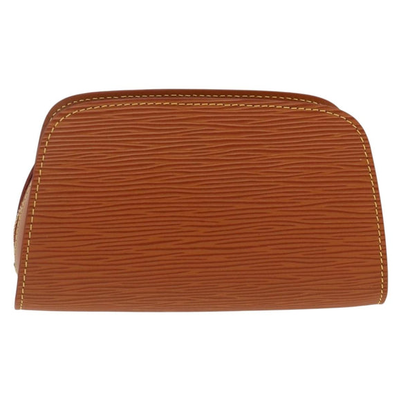 LOUIS VUITTON Epi Dauphine PM Pouch Zipangu Gold M48448 LV Auth AMZ461