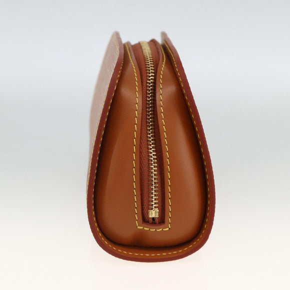 LOUIS VUITTON Epi Dauphine PM Pouch Zipangu Gold M48448 LV Auth AMZ461
