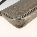 Salvatore Ferragamo Gancini Shoulder Bag Leather Gold Auth AMZ465A-13
