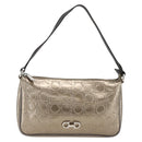 Salvatore Ferragamo Gancini Shoulder Bag Leather Gold Auth AMZ465A-2