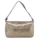 Salvatore Ferragamo Gancini Shoulder Bag Leather Gold Auth AMZ465A-3