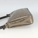 Salvatore Ferragamo Gancini Shoulder Bag Leather Gold Auth AMZ465A-4