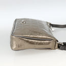 Salvatore Ferragamo Gancini Shoulder Bag Leather Gold Auth AMZ465A-5