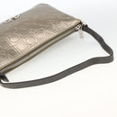 Salvatore Ferragamo Gancini Shoulder Bag Leather Gold Auth AMZ465A-7