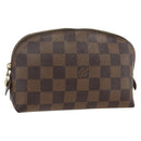 LOUIS VUITTON Damier Ebene Pochette Cosmetic PM Pouch N47516 LV Auth AMZ466-1