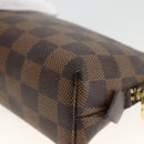 LOUIS VUITTON Damier Ebene Pochette Cosmetic PM Pouch N47516 LV Auth AMZ466-10