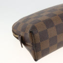 LOUIS VUITTON Damier Ebene Pochette Cosmetic PM Pouch N47516 LV Auth AMZ466-11