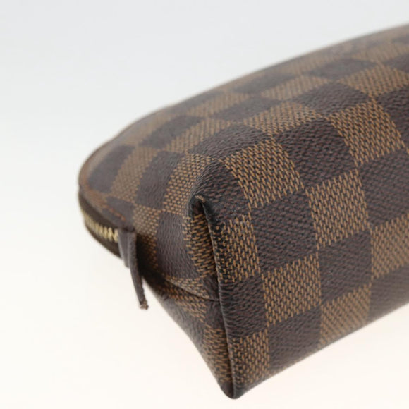 LOUIS VUITTON Damier Ebene Pochette Cosmetic PM Pouch N47516 LV Auth AMZ466