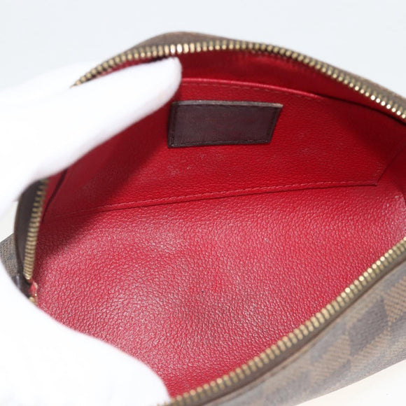 LOUIS VUITTON Damier Ebene Pochette Cosmetic PM Pouch N47516 LV Auth AMZ466