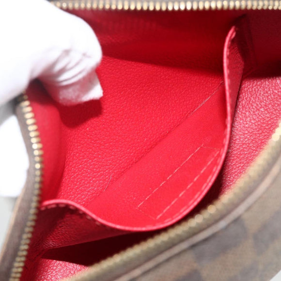 LOUIS VUITTON Damier Ebene Pochette Cosmetic PM Pouch N47516 LV Auth AMZ466