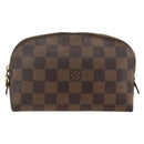 LOUIS VUITTON Damier Ebene Pochette Cosmetic PM Pouch N47516 LV Auth AMZ466-2