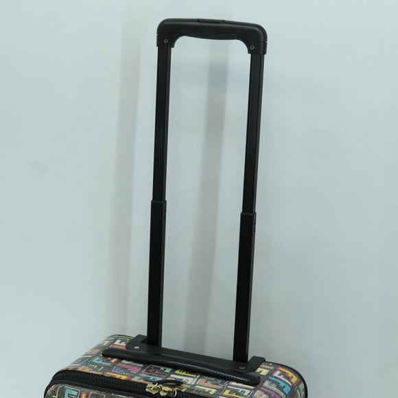 FENDI Carry Case Zucca Canvas Trunk Multicolor Gold Auth AMZ467M