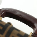 FENDI Zucca Canvas Trunk Black Brown Auth AMZ468V-10