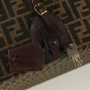 FENDI Zucca Canvas Trunk Black Brown Auth AMZ468V-18