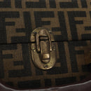 FENDI Zucca Canvas Trunk Black Brown Auth AMZ468V-21