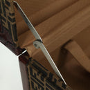 FENDI Zucca Canvas Trunk Black Brown Auth AMZ468V-23