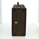 FENDI Zucca Canvas Trunk Black Brown Auth AMZ468V-5
