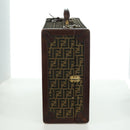 FENDI Zucca Canvas Trunk Black Brown Auth AMZ468V-6