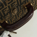 FENDI Zucca Canvas Trunk Black Brown Auth AMZ468V-8