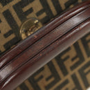 FENDI Zucca Canvas Trunk Black Brown Auth AMZ468V-9