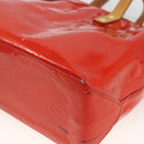 LOUIS VUITTON Monogram Vernis Reade PM Hand Bag Red Rouge M91088 LV Auth AMZ479-14