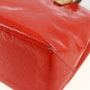 LOUIS VUITTON Monogram Vernis Reade PM Hand Bag Red Rouge M91088 LV Auth AMZ479-16