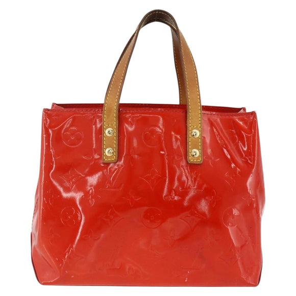 LOUIS VUITTON Monogram Vernis Reade PM Hand Bag Red Rouge M91088 LV Auth AMZ479
