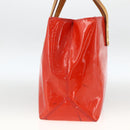 LOUIS VUITTON Monogram Vernis Reade PM Hand Bag Red Rouge M91088 LV Auth AMZ479-4