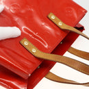 LOUIS VUITTON Monogram Vernis Reade PM Hand Bag Red Rouge M91088 LV Auth AMZ479-6