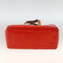LOUIS VUITTON Monogram Vernis Reade PM Hand Bag Red Rouge M91088 LV Auth AMZ479-5
