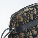 Christian Dior Trotter Canvas Shoulder Bag Navy Gold Auth AMZ494A-9