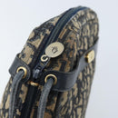Christian Dior Trotter Canvas Shoulder Bag Navy Gold Auth AMZ494A-10
