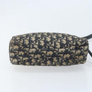 Christian Dior Trotter Canvas Shoulder Bag Navy Gold Auth AMZ494A-5