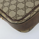GUCCI GG Supreme Shoulder Bag PVC Beige Gold Auth AMZ497-14