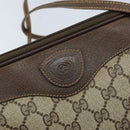 GUCCI GG Supreme Shoulder Bag PVC Beige Gold Auth AMZ497-17
