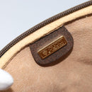 GUCCI GG Supreme Shoulder Bag PVC Beige Gold Auth AMZ497-18