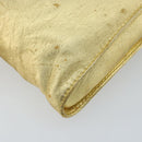 LOEWE anagram Shoulder Bag Leather Gold Auth AMZ499-16