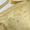 LOEWE anagram Shoulder Bag Leather Gold Auth AMZ499-10