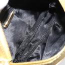 LOEWE anagram Shoulder Bag Leather Gold Auth AMZ499-12