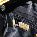 LOEWE anagram Shoulder Bag Leather Gold Auth AMZ499-20