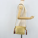 LOEWE anagram Shoulder Bag Leather Gold Auth AMZ499-22