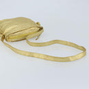 LOEWE anagram Shoulder Bag Leather Gold Auth AMZ499-7