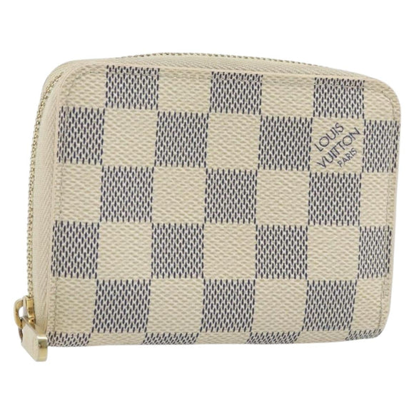 LOUIS VUITTON Damier Azur Zippy Coin Purse N60138 LV Auth AMZ504