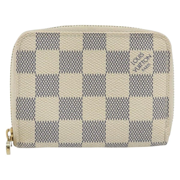 LOUIS VUITTON Damier Azur Zippy Coin Purse N60138 LV Auth AMZ504