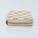 LOUIS VUITTON Damier Azur Zippy Coin Purse N60138 LV Auth AMZ504-3