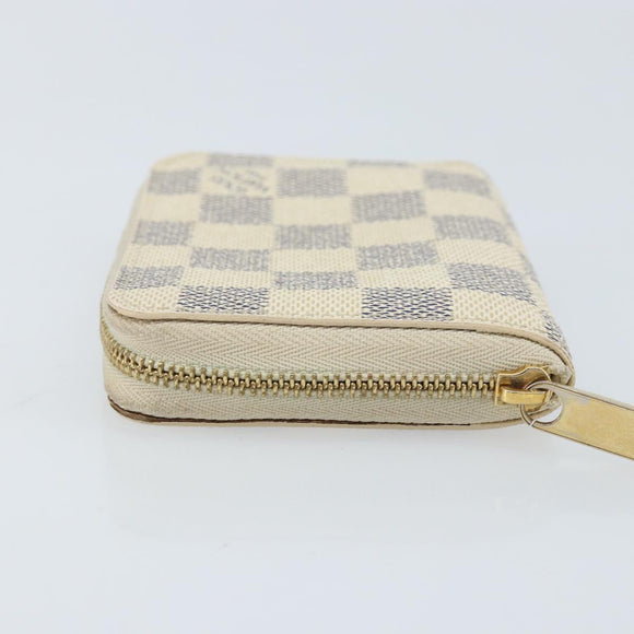 LOUIS VUITTON Damier Azur Zippy Coin Purse N60138 LV Auth AMZ504