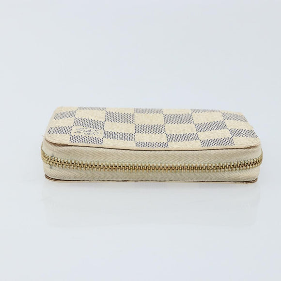 LOUIS VUITTON Damier Azur Zippy Coin Purse N60138 LV Auth AMZ504
