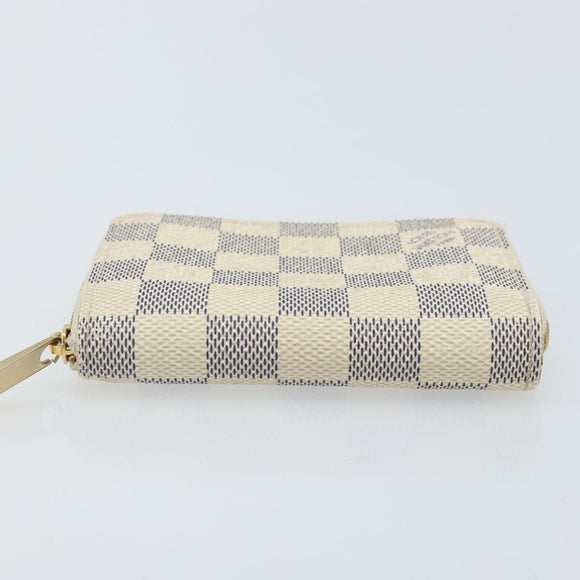 LOUIS VUITTON Damier Azur Zippy Coin Purse N60138 LV Auth AMZ504