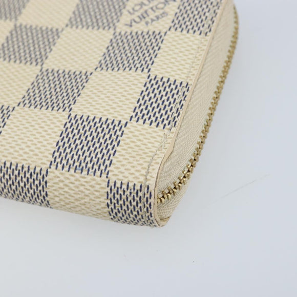 LOUIS VUITTON Damier Azur Zippy Coin Purse N60138 LV Auth AMZ504