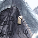 CHANEL Matelasse Wild Stitch Tragetasche Leder Schwarz Gold CC Auth AMZ509-21